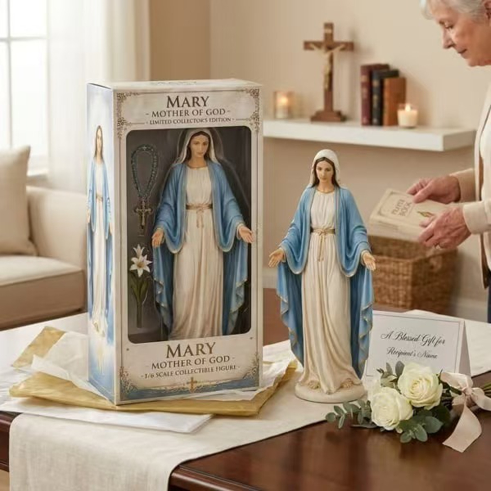Resin Art Mary - Figur zur Verzierung des Schreibtischs mit