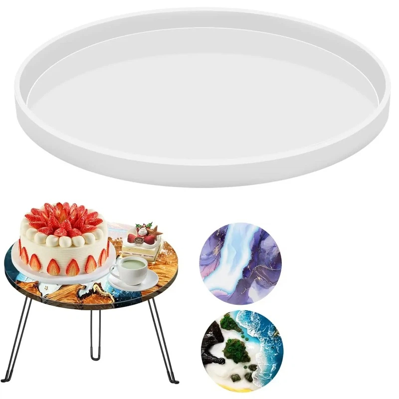 Resin Art Table - Runde Epoxidharz-Tischformen, große Harzform für Charcuterie-Bretter,