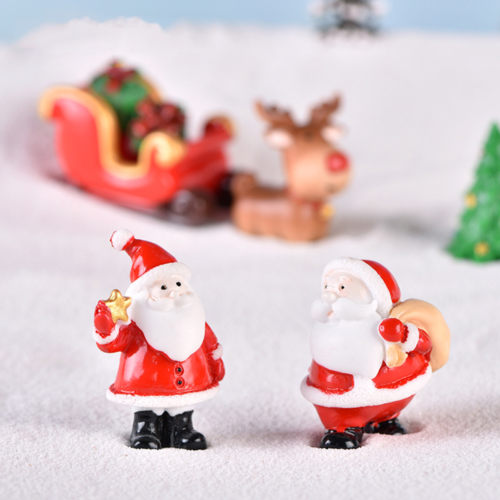 Xmas Resin Art - 1pc Harz Santa Claus Ornament Micro