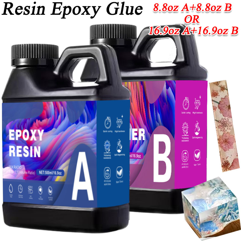 Resin Art Table - 17,6 oz/33,8 oz AB-Harz-Epoxidkleber, UV-beständig, selbstnivellierendes