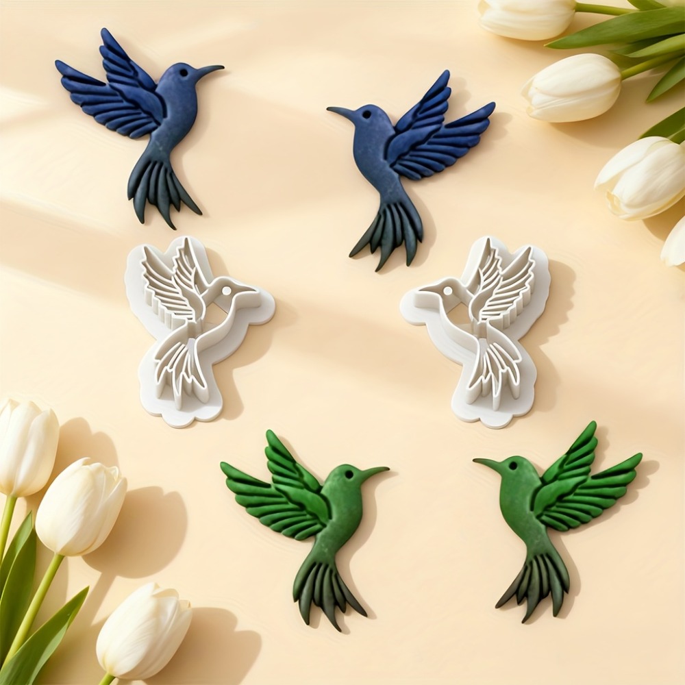Resin Art Clay - 2 Stück Fliegende Kolibri-Formen aus Polymer