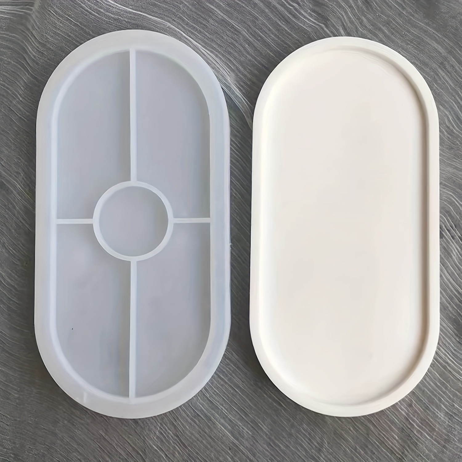 Resin Art Clay - 1pc Oval Untersetzer Epoxidharz Ton Gießen