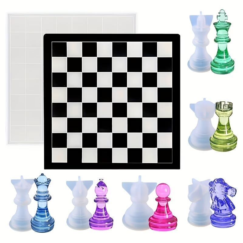 Resin Art Table - Hochwertige 2026 Neue Schach-Silikonformen - DIY-Bastelset