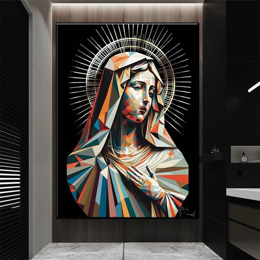 Resin Art Mary - 5d DIY Diamant Stickerei Bild abstrakte
