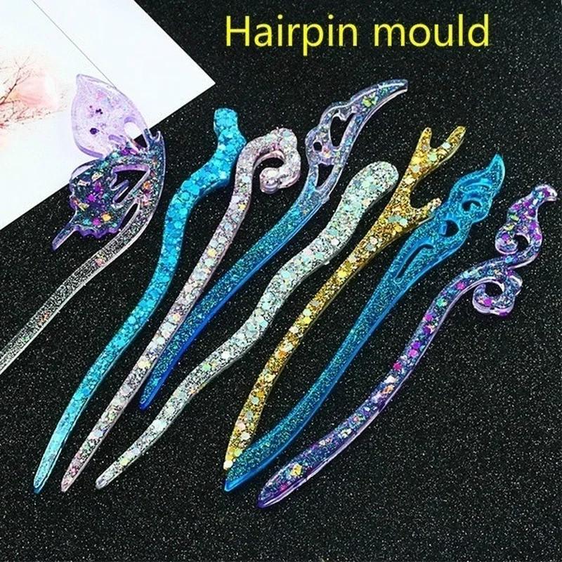 Resin Art And Deco - Neue Transparente Haarnadel Silikon Spezielle Form