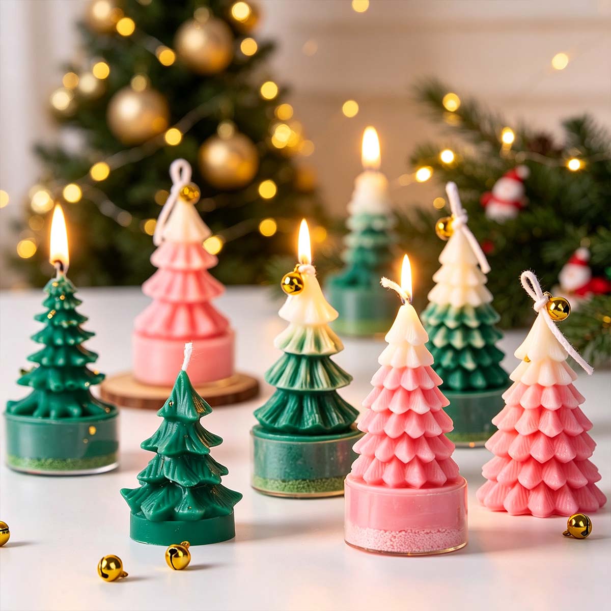 Xmas Resin Art - 3D Weihnachtsbaum Silikon-Kerzenform DIY Weihnachtsdekoration Handwerk