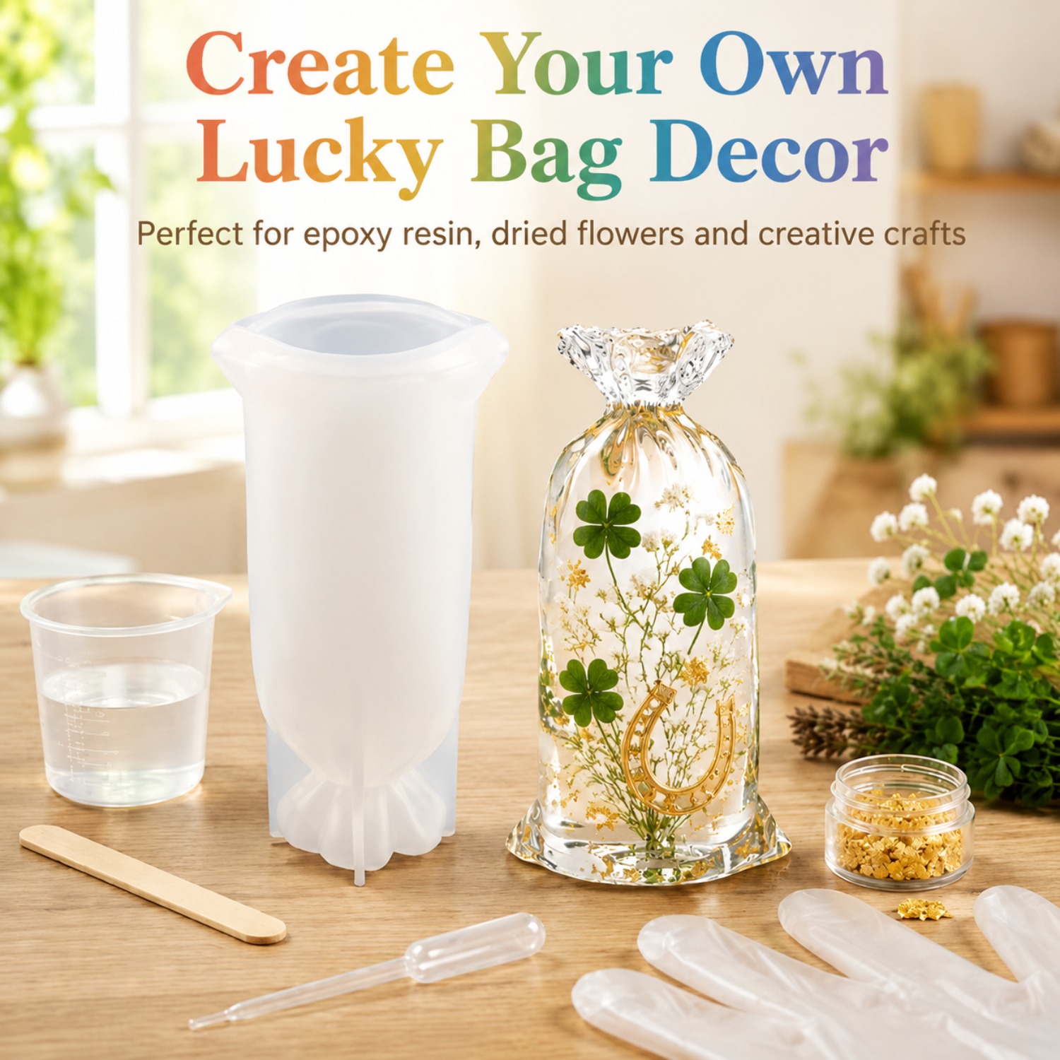 Resin Art Table - Lucky Bag Harz-Silikonformen, wiederverwendbare Silikonformen für