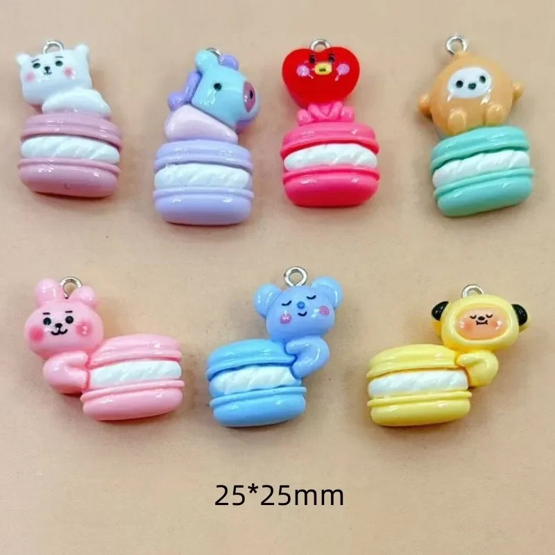 Resin Art Things - 10 Stück gemischte Cartoon-Harzanhänger, kleine Deko-Anhänger