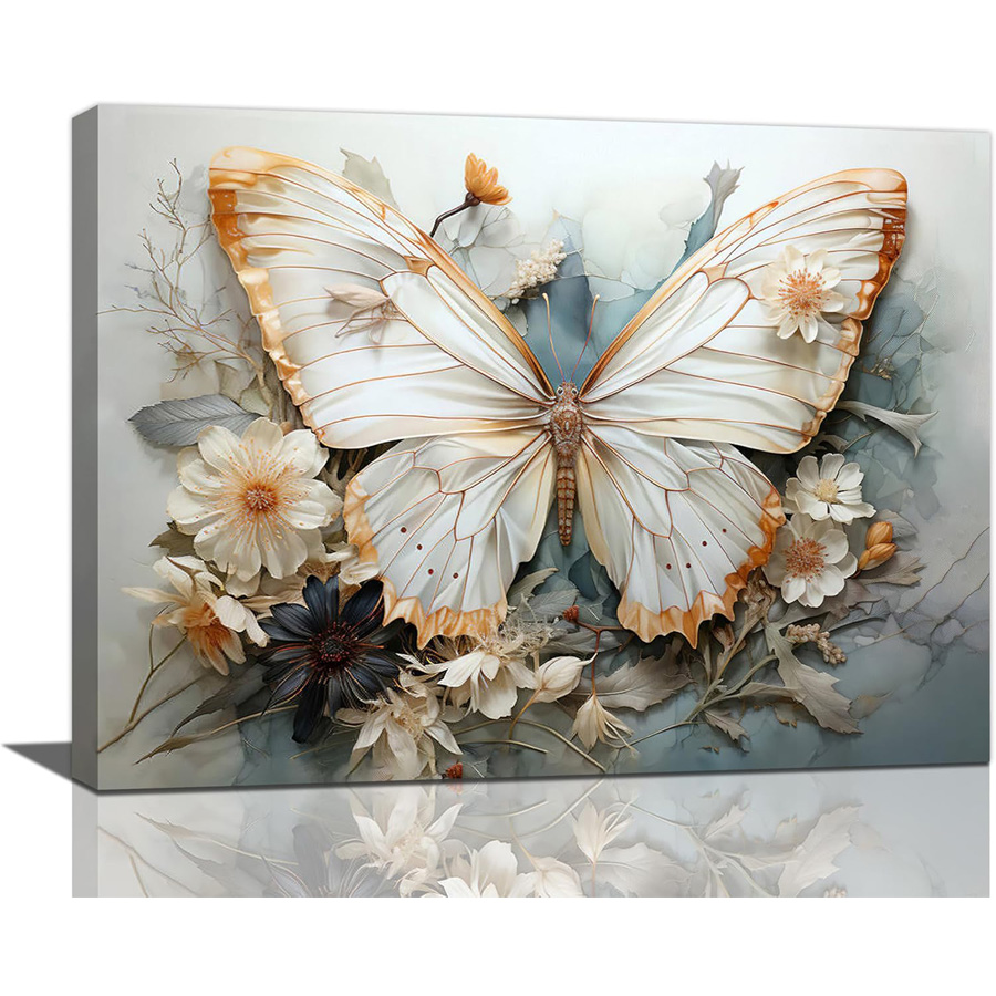 Resin Art Images - Diamant-Malerei-Set mit Schmetterlingsblumen, dekorative Wandkunst, Ästhetik,