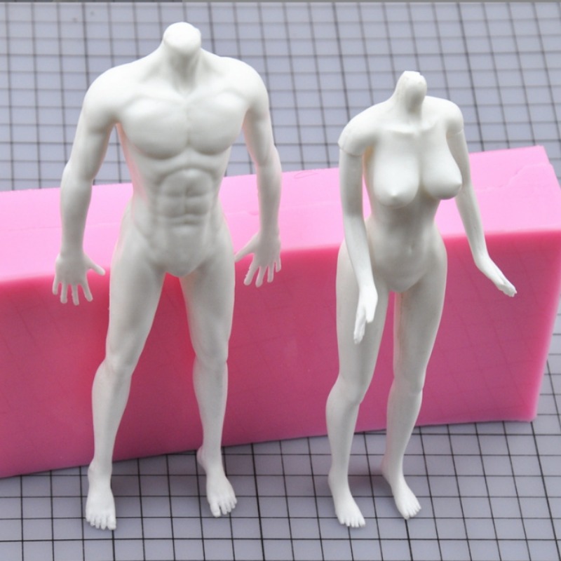 Resin Art Clay - Polymer Clay 3D Puppe Körperförmige Formen