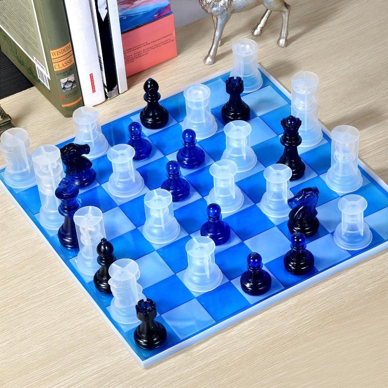 Harz-Schachspiel-Form mit Scha – Resin Art Table Bewertung und Preis