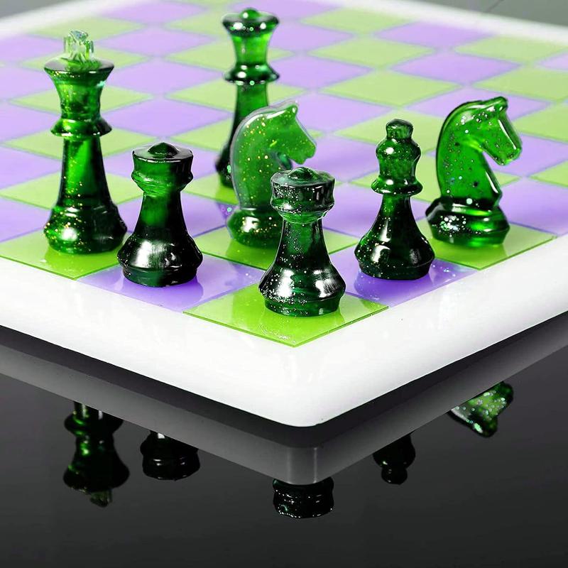 Harz-Schachspiel-Form mit Scha – Resin Art Table Bewertung und Preis