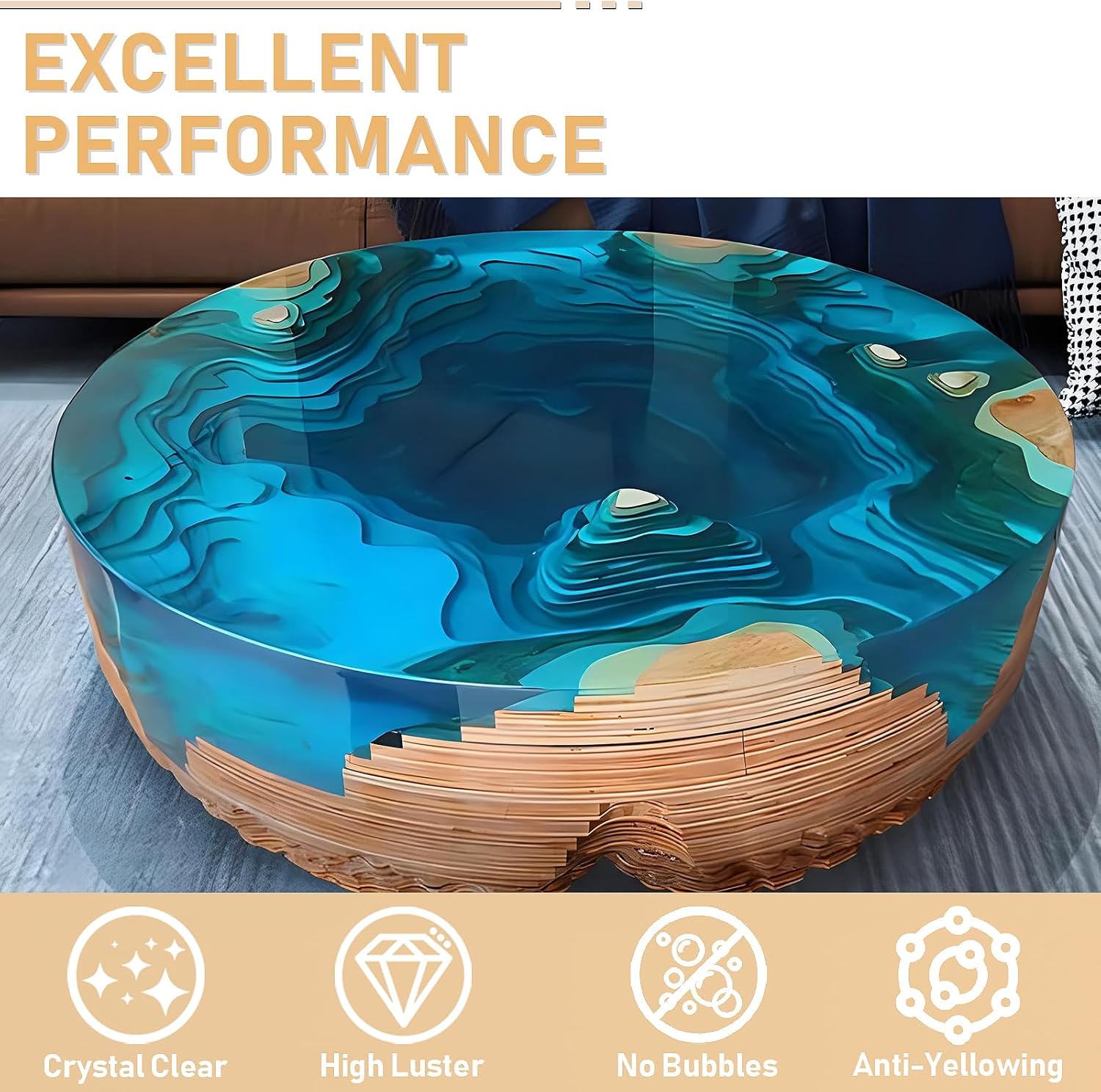 17,6 oz/33,8 oz AB-Harz-Epoxid – Resin Art Table Bewertung und Preis
