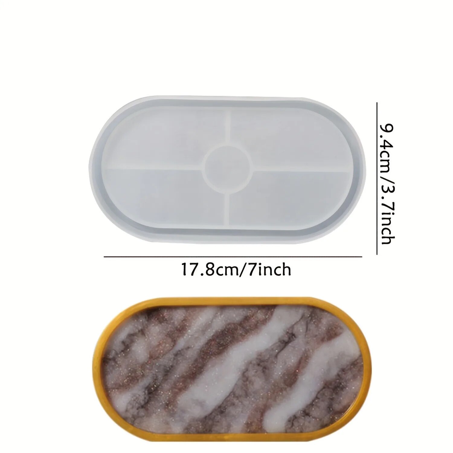 1pc Oval Untersetzer Epoxidhar – Resin Art Clay Bewertung und Preis
