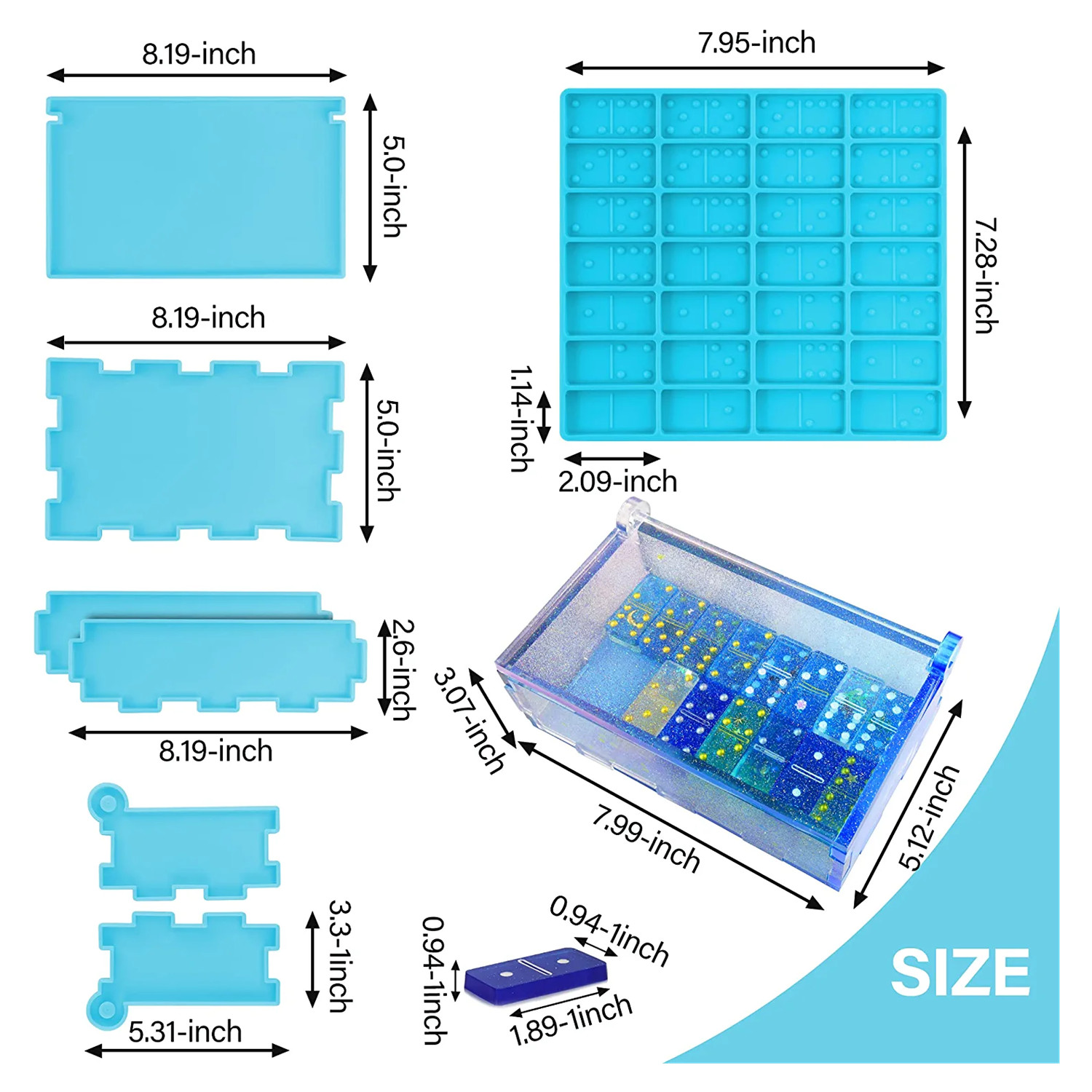 Domino Formen Silikon Epoxy Ha – Resin Art Table Bewertung und Preis
